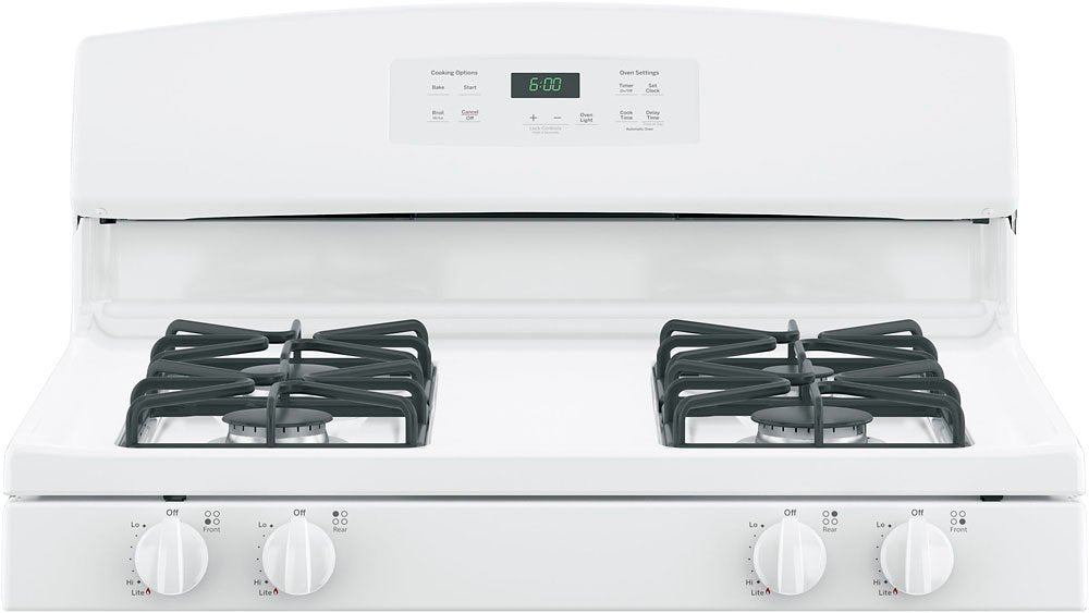 GE - 4.8 Cu. Ft. Freestanding Gas Range - White - display_model