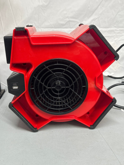 Lasko 11" X-Blower Multi-Position Utility Blower Fan with USB Port, Red, X12900 - use_like_new