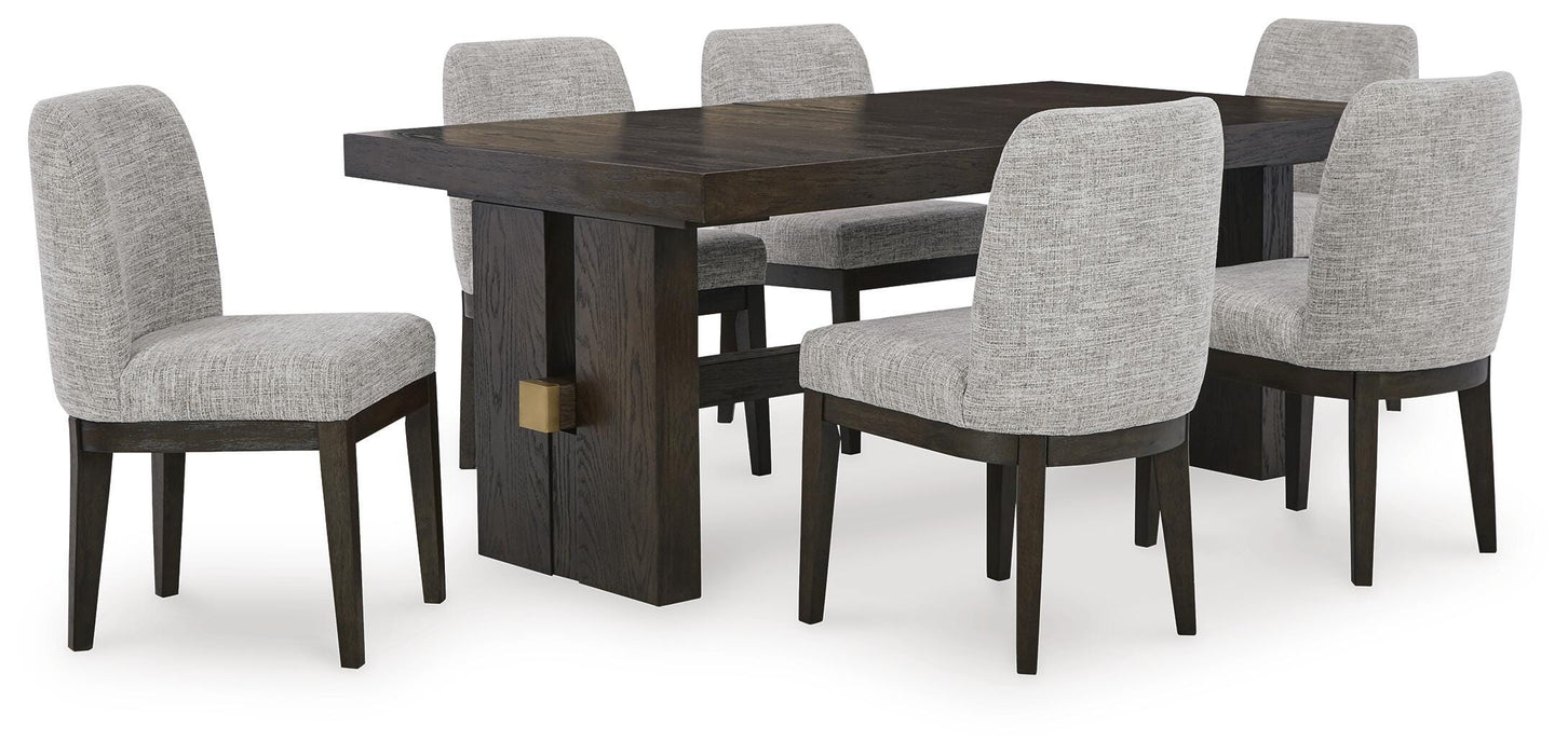 Burkhaus Dark Brown Burkhaus Dining Table and 6 Chairs