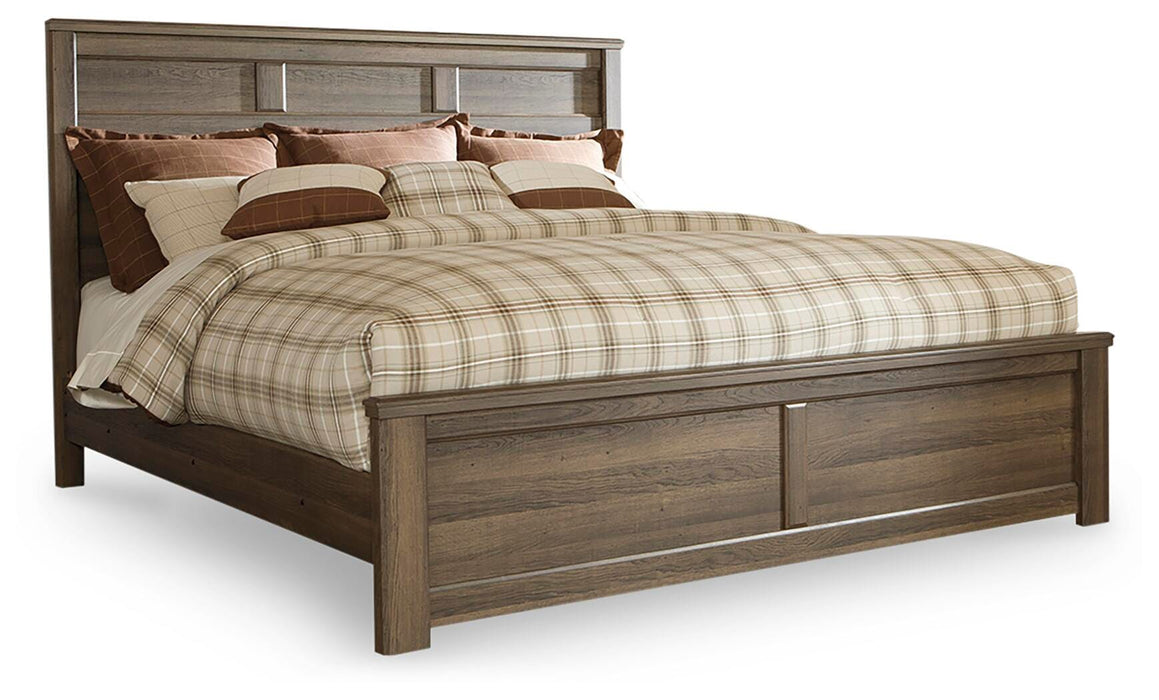 Juararo Dark Brown Juararo California King Panel Bed