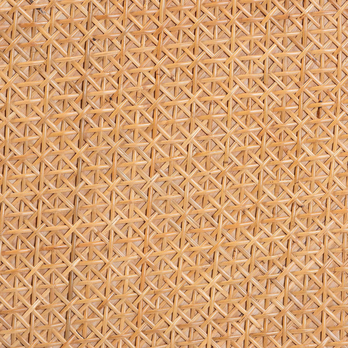 bali & pari Eldon Boho Coffee Table, Handwoven Natural Rattan, Honey - new