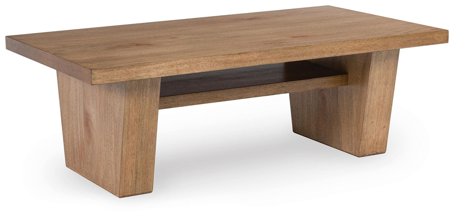 Kristiland Light Brown Rectangular Cocktail Table