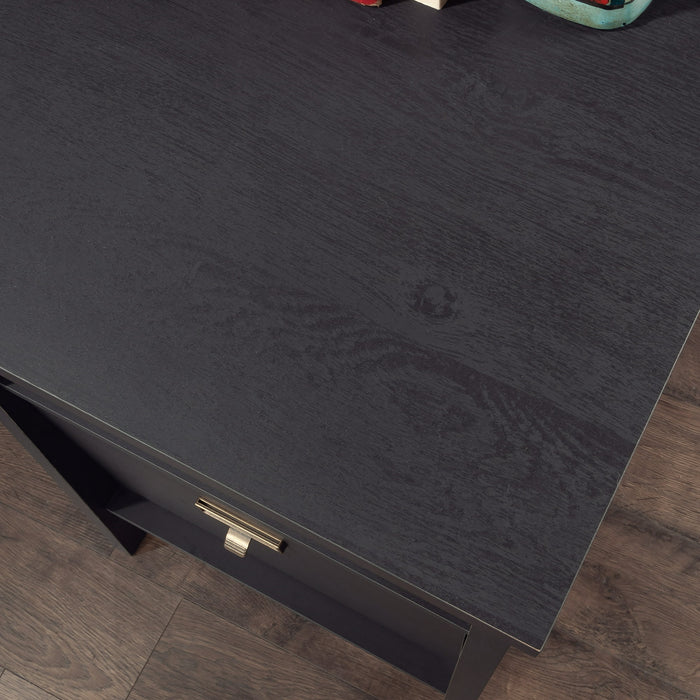 Sauder Trestle Transitional L-Shaped Writing Desk, Raven Oak Finish - new