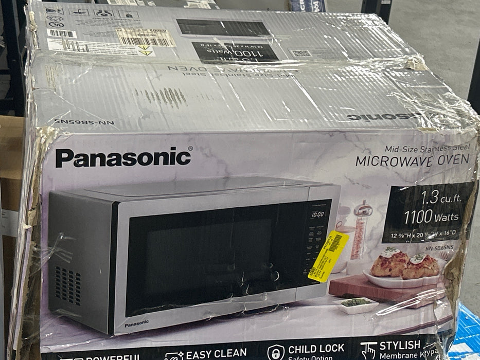 Panasonic 1.3 Cu. ft. Countertop Microwave Oven,1100W, Stainless Steel – NN-SB65NS - new