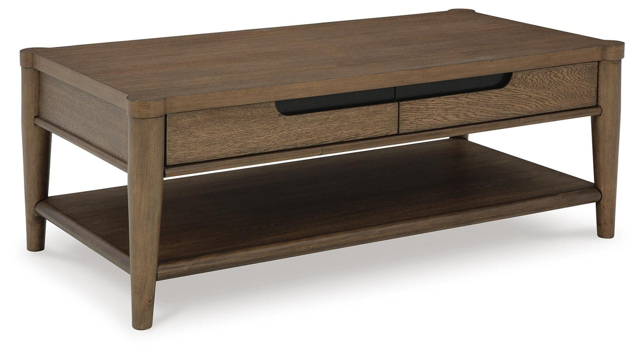 Roanhowe Brown Rectangular Cocktail Table