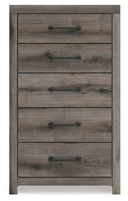 Urbanoore Brown Gray Five Drawer Chest