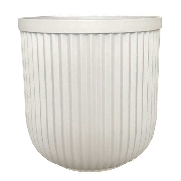 Better Homes & Gardens 16"W x 16"L x 15.8"H Ellan White Resin Plant Pot Planter - new