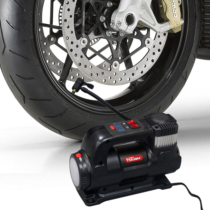 Hyper Tough DC 12V Heavy Duty Direct Drive Digital Tire Inflator with Detachable LED Light - new
