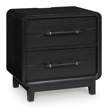 Rylandyn Black Two Drawer Night Stand
