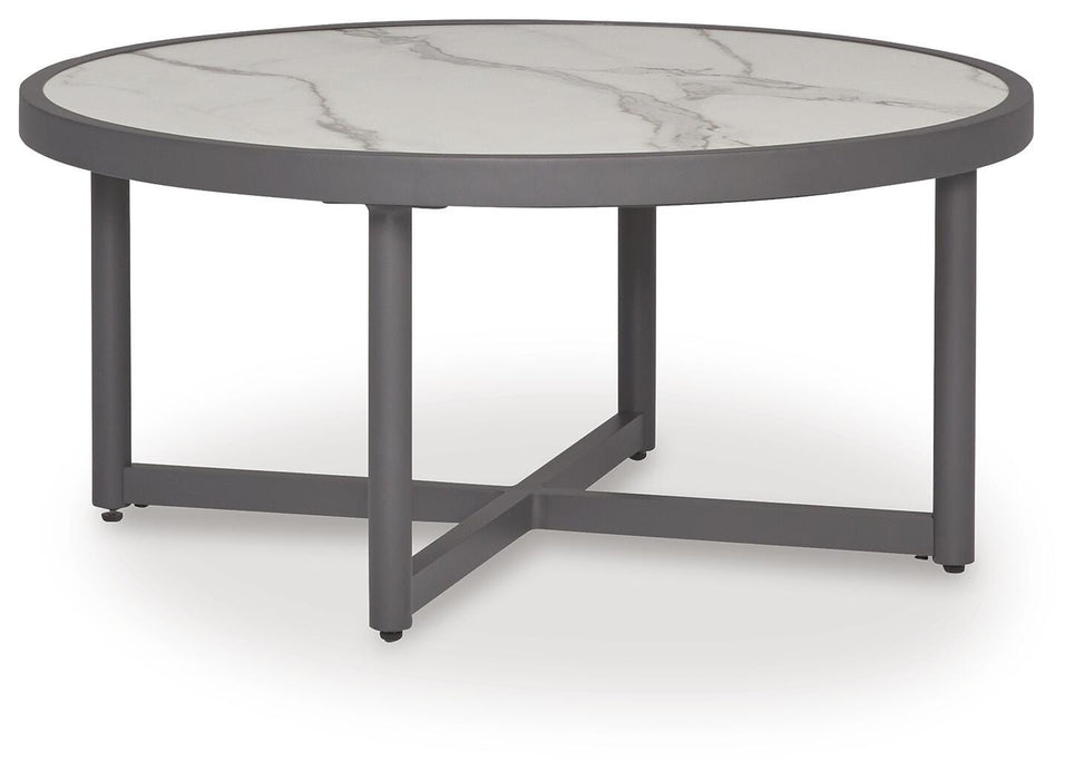 North Island Gray Round Cocktail Table