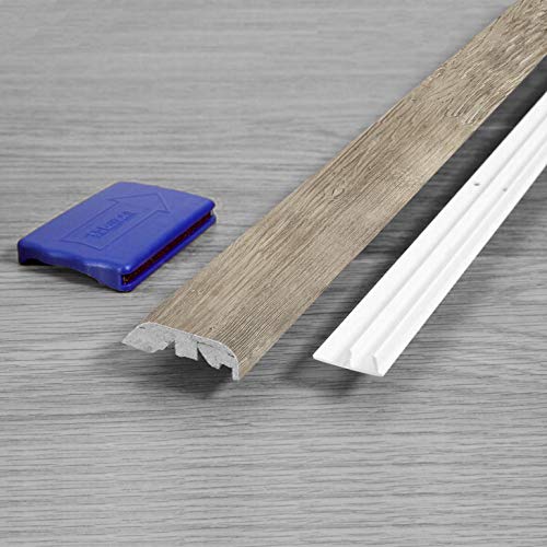 Quick-Step Performance Accessories 84.2" (2.15m) Multifunctional Molding in Color Silver Sands Chestnut US3531 Elevae, Includes Track and Incizo Tool - new