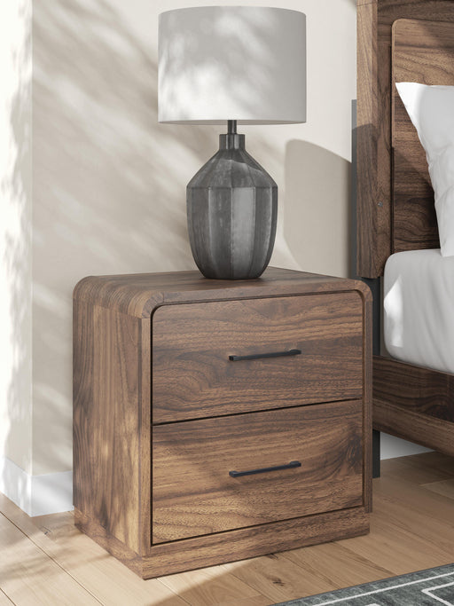 Hollinaze Walnut Brown Two Drawer Night Stand