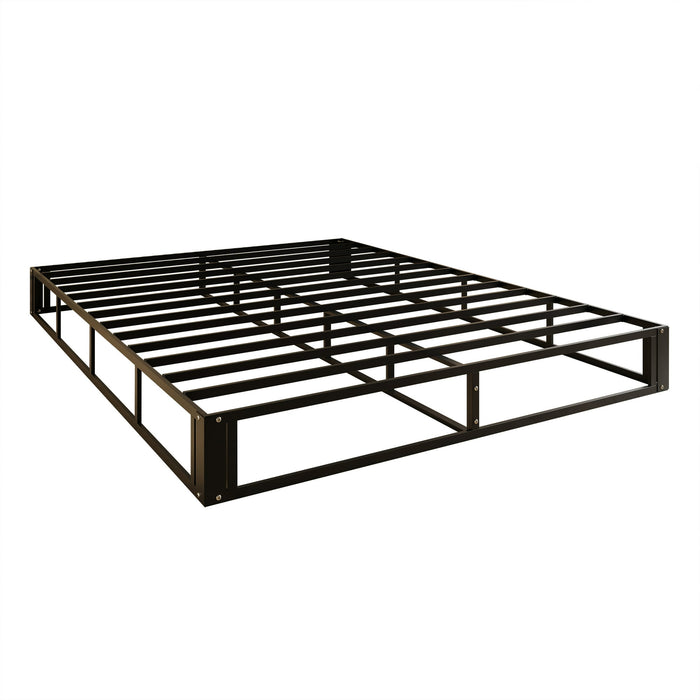 Castle Place 8" Full Metal Box Spring, Beige Linen - new