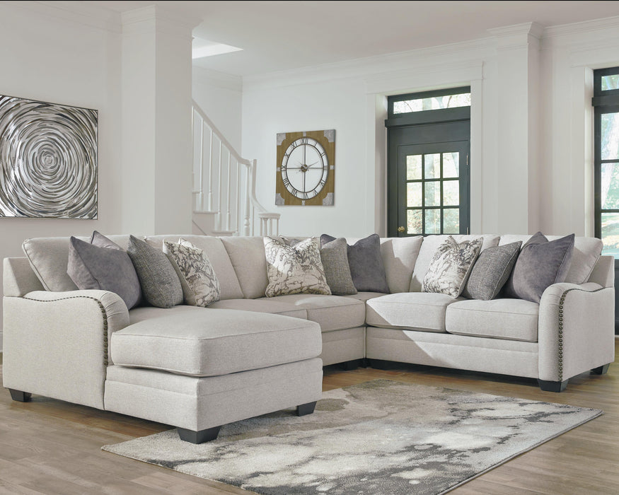 Dellara Chalk Dellara 4-Piece Sectional with Chaise