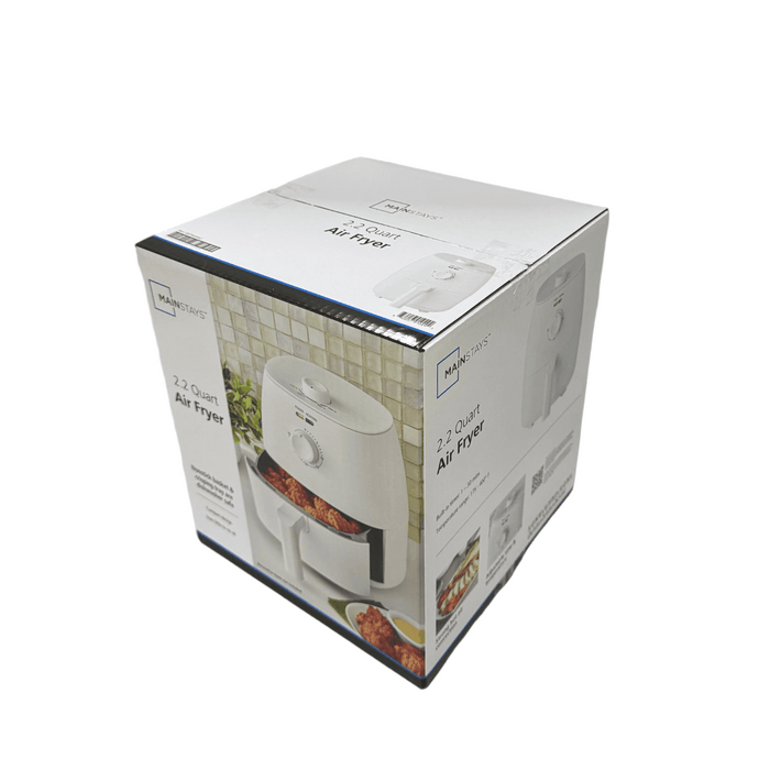 Mainstays 2.2 qt Air Fryer, Arctic White - Automatic Shutoff - new