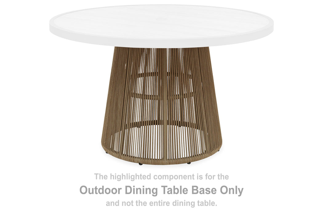 Ocean Park Beige Round Dining Room Table Base