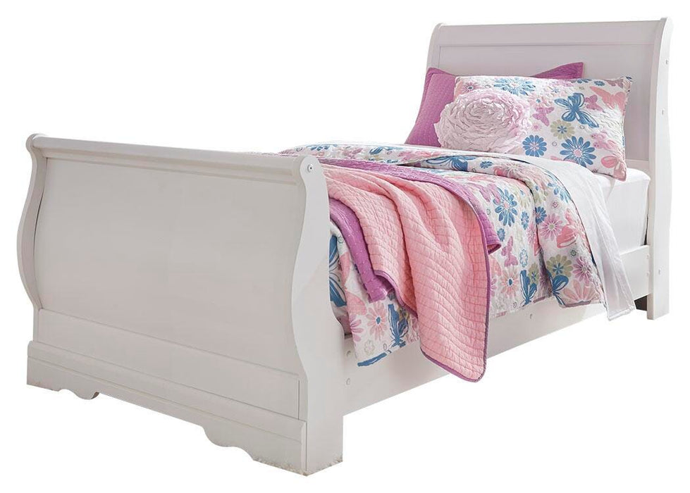 Anarasia White Anarasia Twin Sleigh Bed