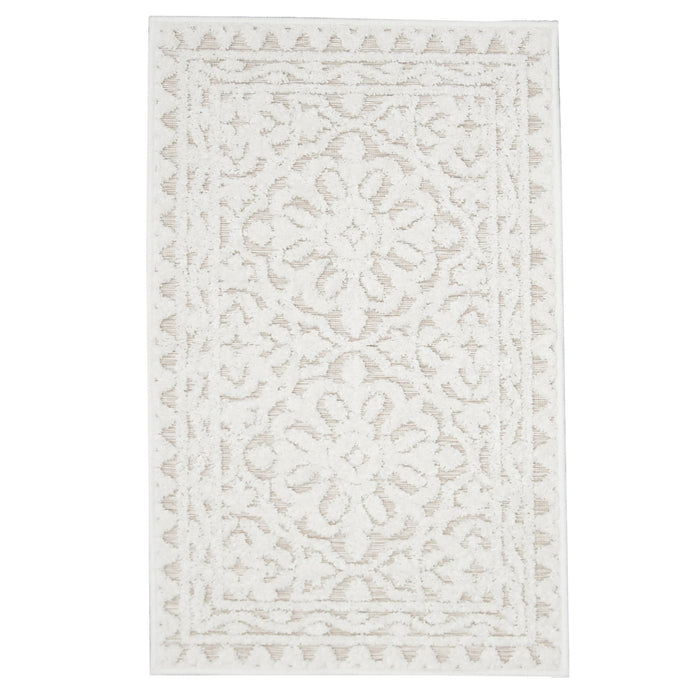 My Texas House Ryland 2' x 3' Driftwood Medallion Indoor/Outdoor Rug - new