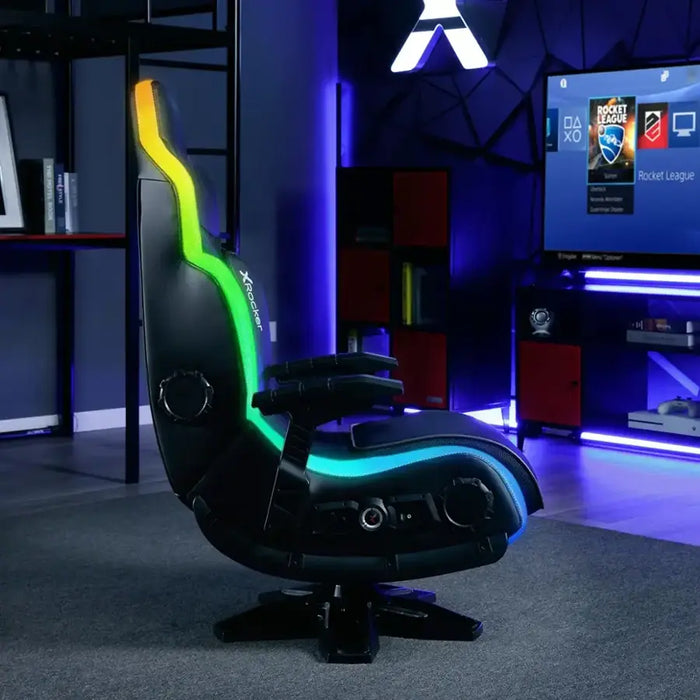 X Rocker - Evo Elite 4.1 Gaming Chair with Built-in Audio Surround Sound System - Black - use_like_new