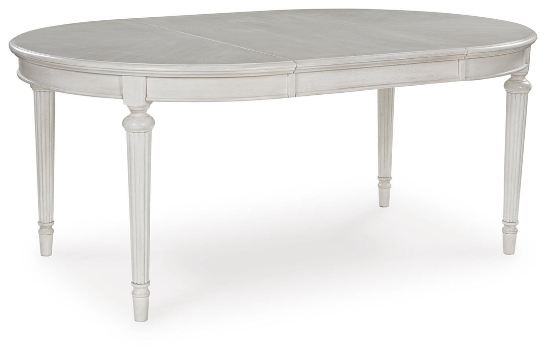 Montelaine Antique White Oval Dining Room EXT Table