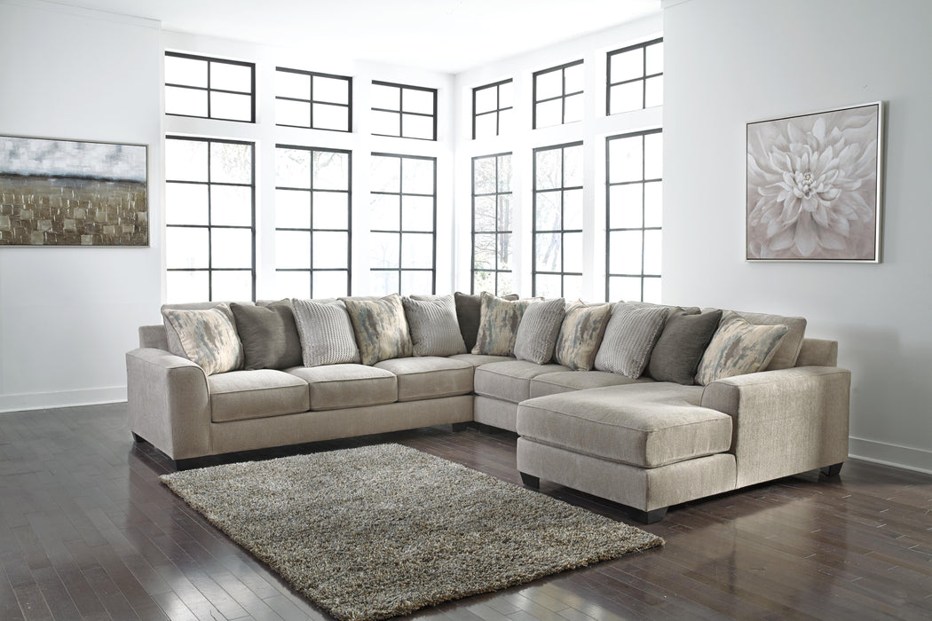 Ardsley Pewter Ardsley 4-Piece Sectional with Chaise
