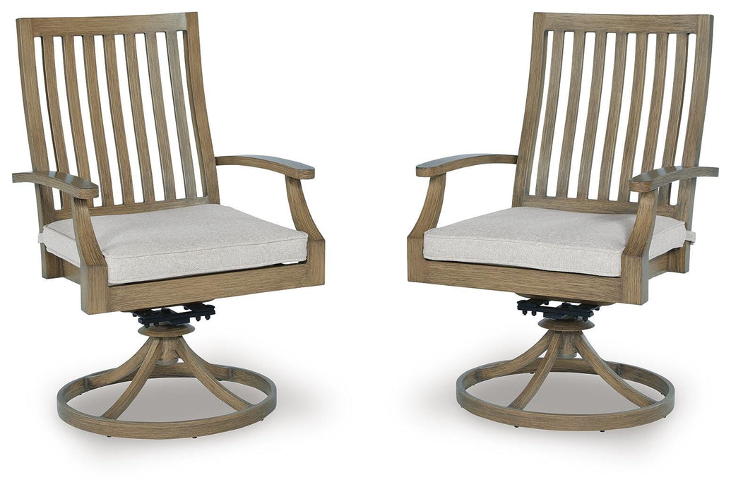 Rainier Ranch Brown/Beige Swivel Chair w/Cushion (Priced Per Item, Must Order 2, 4, 6, or 8)