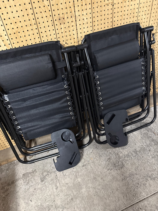 Homall Zero Gravity Chair Patio Lawn Chair Lounge Chair Folding Recliner Adjustable Outdoor with Canopy Shade,Cup Holder (Black) - new