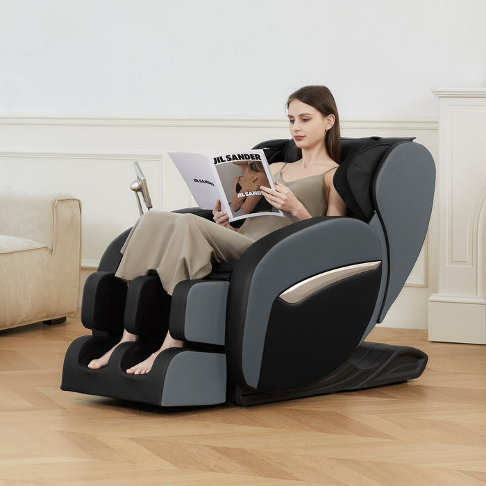 Real Relax Full Body Zero Gravity Shiatsu Recliner Electric Massage Chair, Black - use_like_new