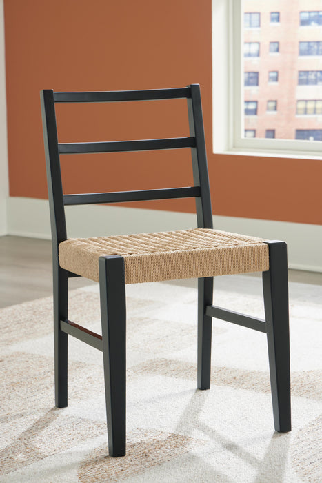 Isanti Light Brown/Black Dining Room Side Chair (Priced Per Item, Must Order 2, 4, 6, or 8)