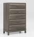 Triscanna Gray Five Drawer Chest