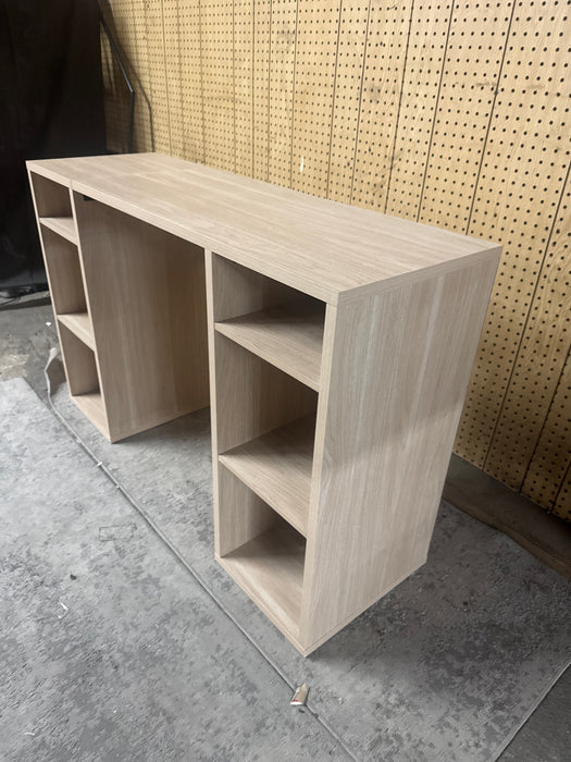 Mainstays 4-Cube Storage Desk, Spring Pine Computer Decor Desk Gift - new