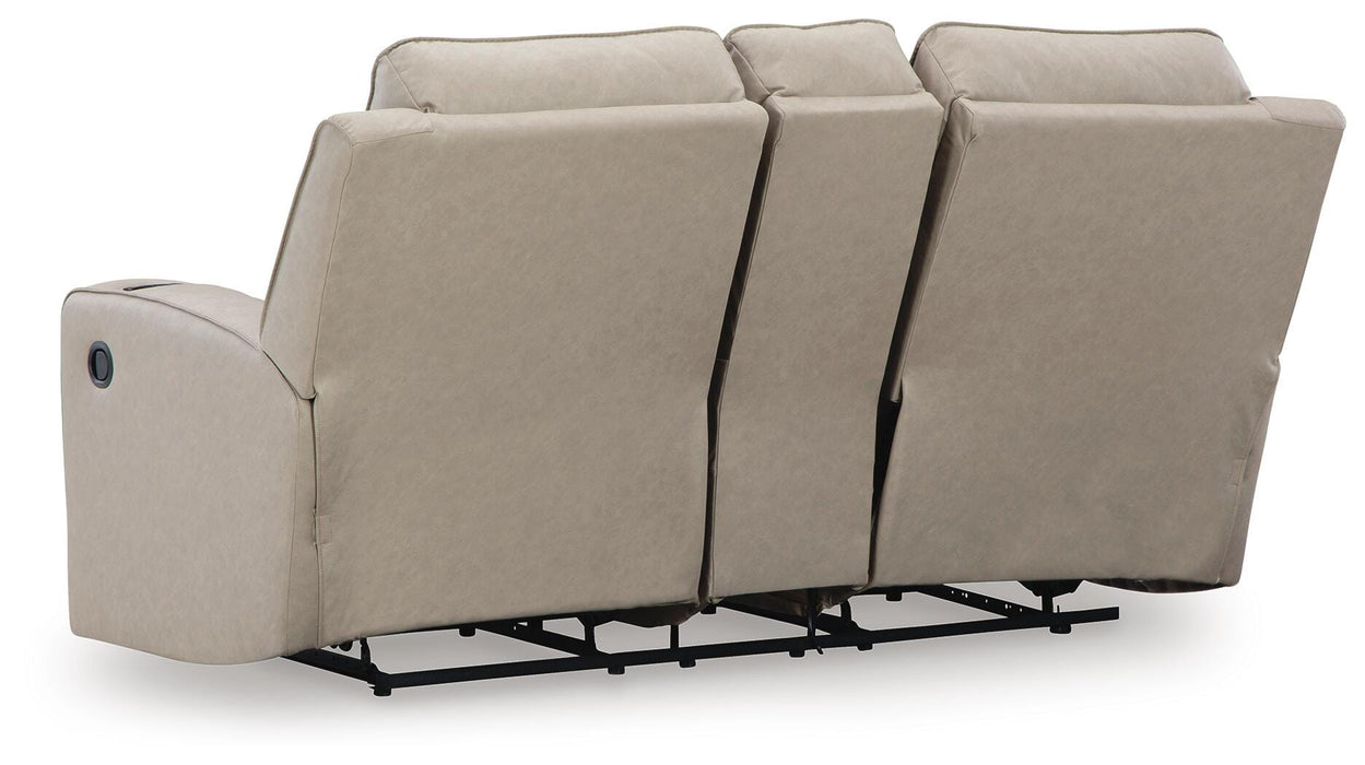 Lavenhorne Pebble Lavenhorne Reclining Loveseat with Console
