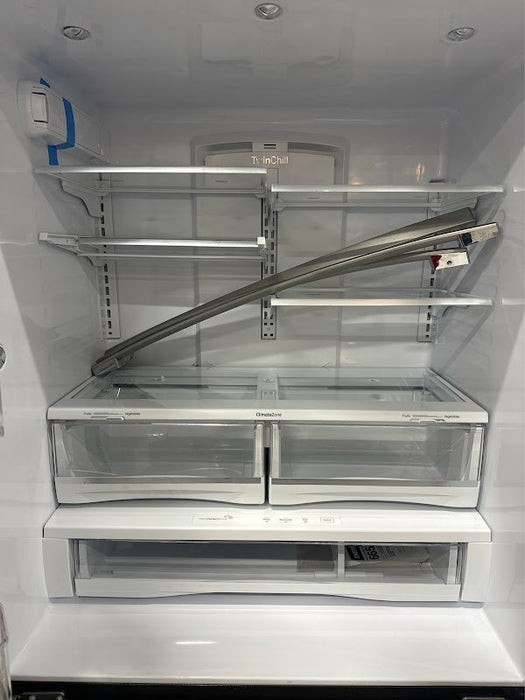 GE Profile PYE22KYNFS 36" Counter-Depth Bottom Freezer with French Door Twin Chill Evaporator Quick Space Shelf and LED Lighting in Fingerprint Resistant Stainless Steel - open_box