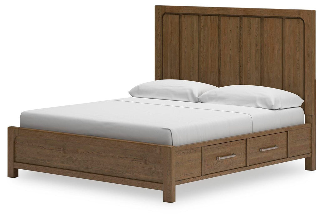 Cabalynn Light Brown Cabalynn California King Panel Bed with Storage