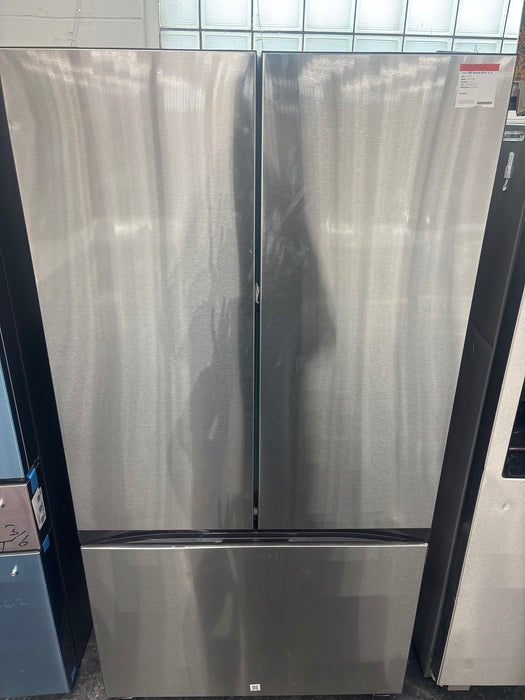 Samsung - BESPOKE 30 cu. ft. 3-Door French Door Smart Refrigerator with Beverage Center - Stainless Steel - new