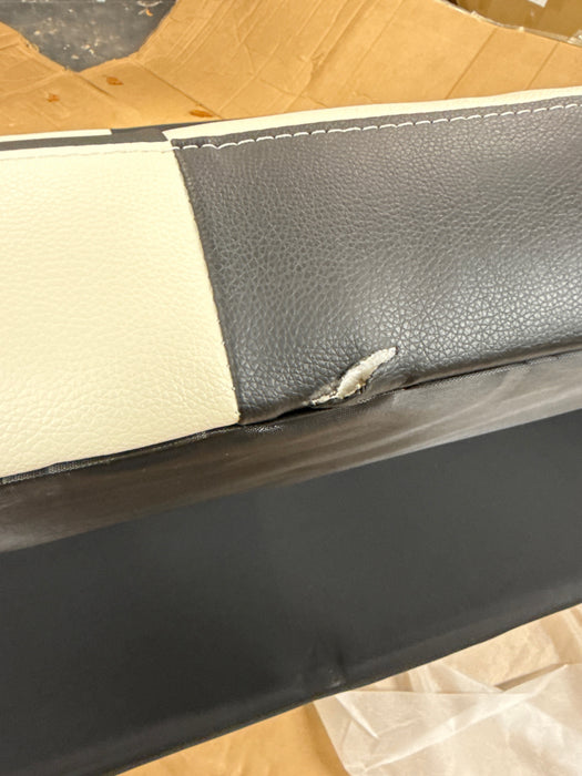 Convertible Futon Sofa Bed Leather Loveseat Adjustable Sleeper Sofa Couch for Living Room Small Apartment,White - new