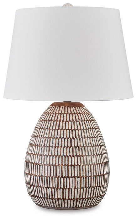 Darrich Beige/White Metal Table Lamp (1/CN)