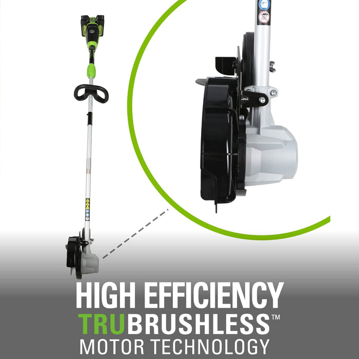 Greenworks 48V (2 x 24V) 8" Brushless Cordless Edger, (2) 4.0Ah Batteries and Dual Port Rapid Charger Included - new