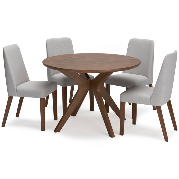 Lyncott Gray/Brown Lyncott Dining Table and 4 Chairs