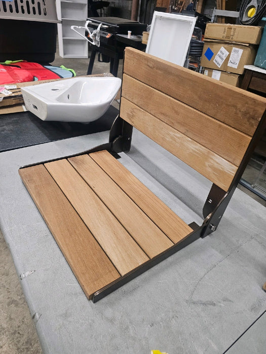 MOEN Fold Down Teak Shower Chair - new