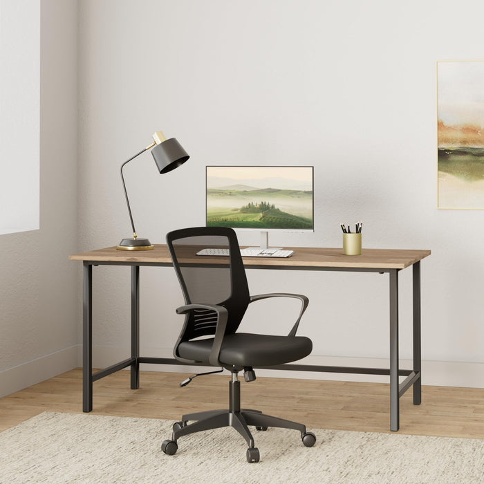 Home Office Chair Ergonomic Desk Chair Mesh Computer Chair Lumbar Support Modern Executive Adjustable Rolling Swivel Chair Comfortable Mid Black Task Chair, Black - new