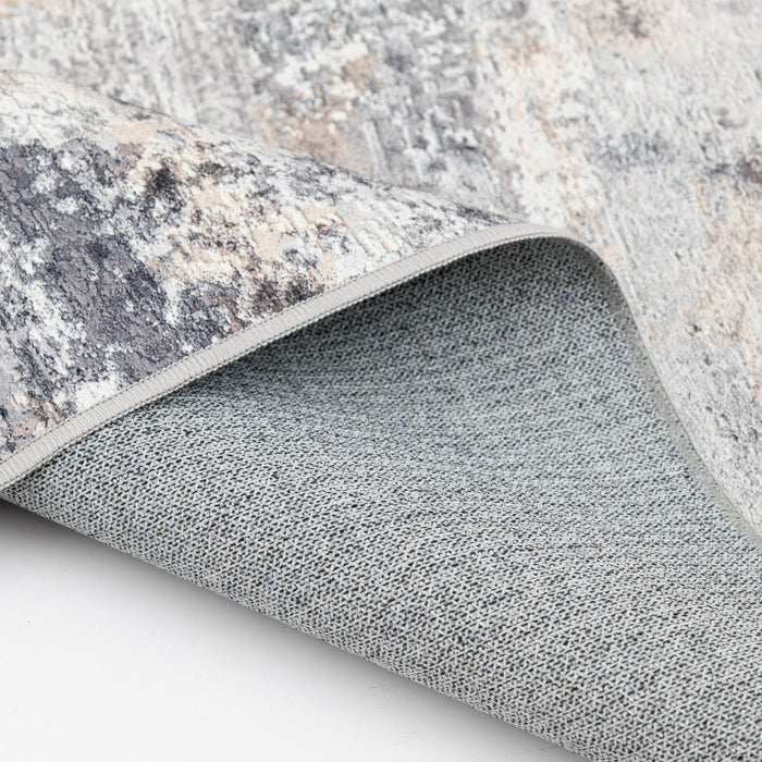 Better Homes & and Gardens Abstract Machine Washable Indoor Area Rug, Neutral, 8x10 - new