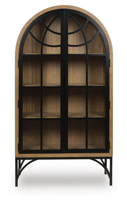 Gwenwich Natural/Black Accent Cabinet