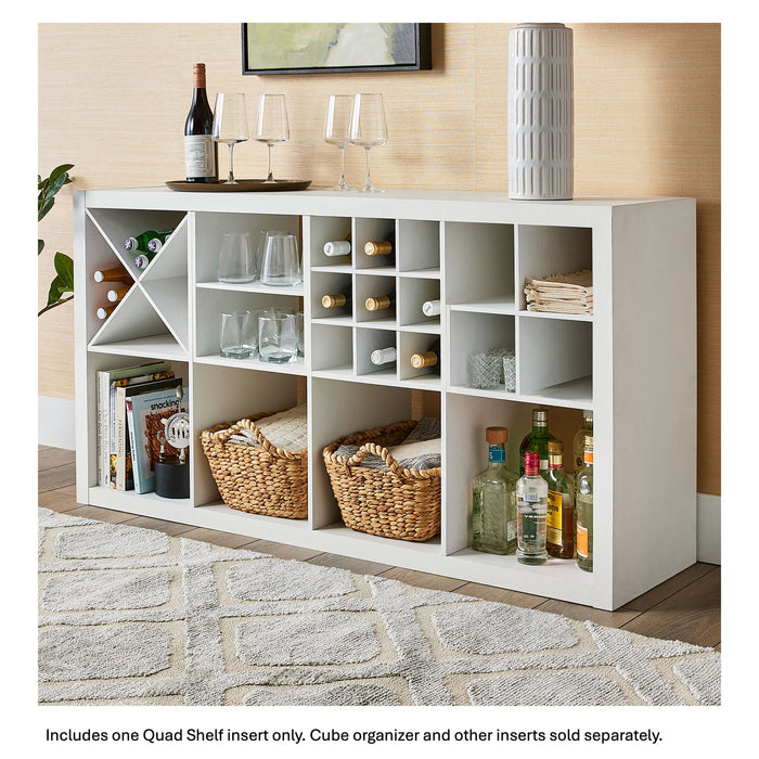 Better Homes & Gardens Quad Shelf Insert for Cube Organizers, White Texture - new