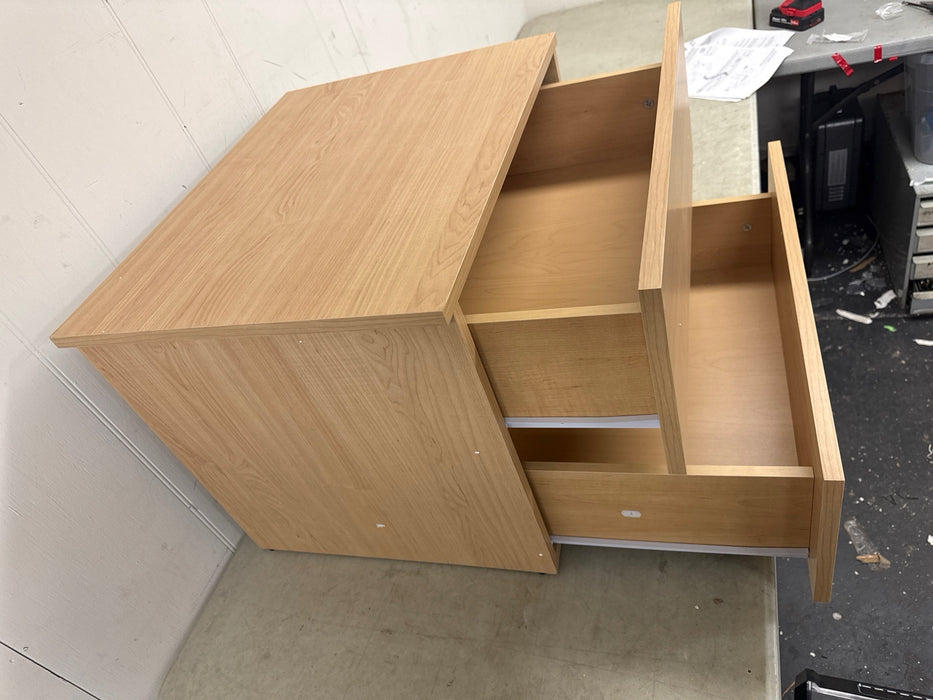 Nexera James Nightstand with 2-Drawers, Tan, 24-Inch - new