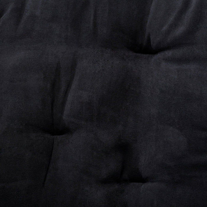 Mainstays Micro Suede Fabric Butterfly Folding Chair, Black - new