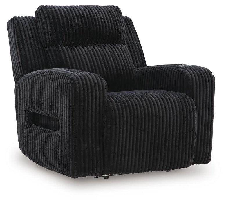 TwinBrooke Black PWR Recliner/ADJ Headrest
