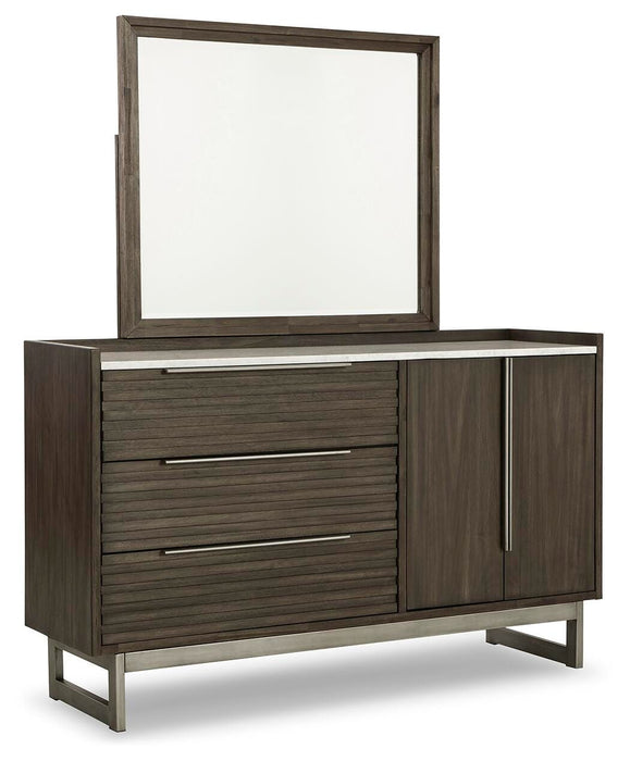 Arkenton Grayish Brown Arkenton Dresser and Mirror