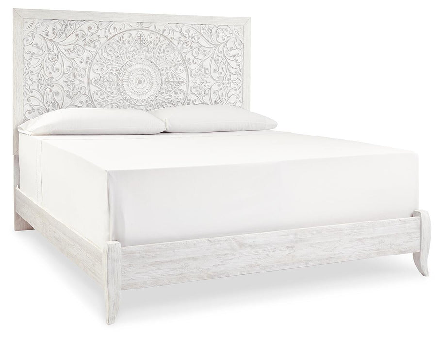 Paxberry Whitewash Paxberry King Panel Bed