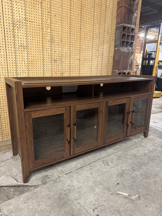 Better Homes & Gardens Reading Refined Farmhouse TV Stand for TVs up to 65", Walnut Finish - new